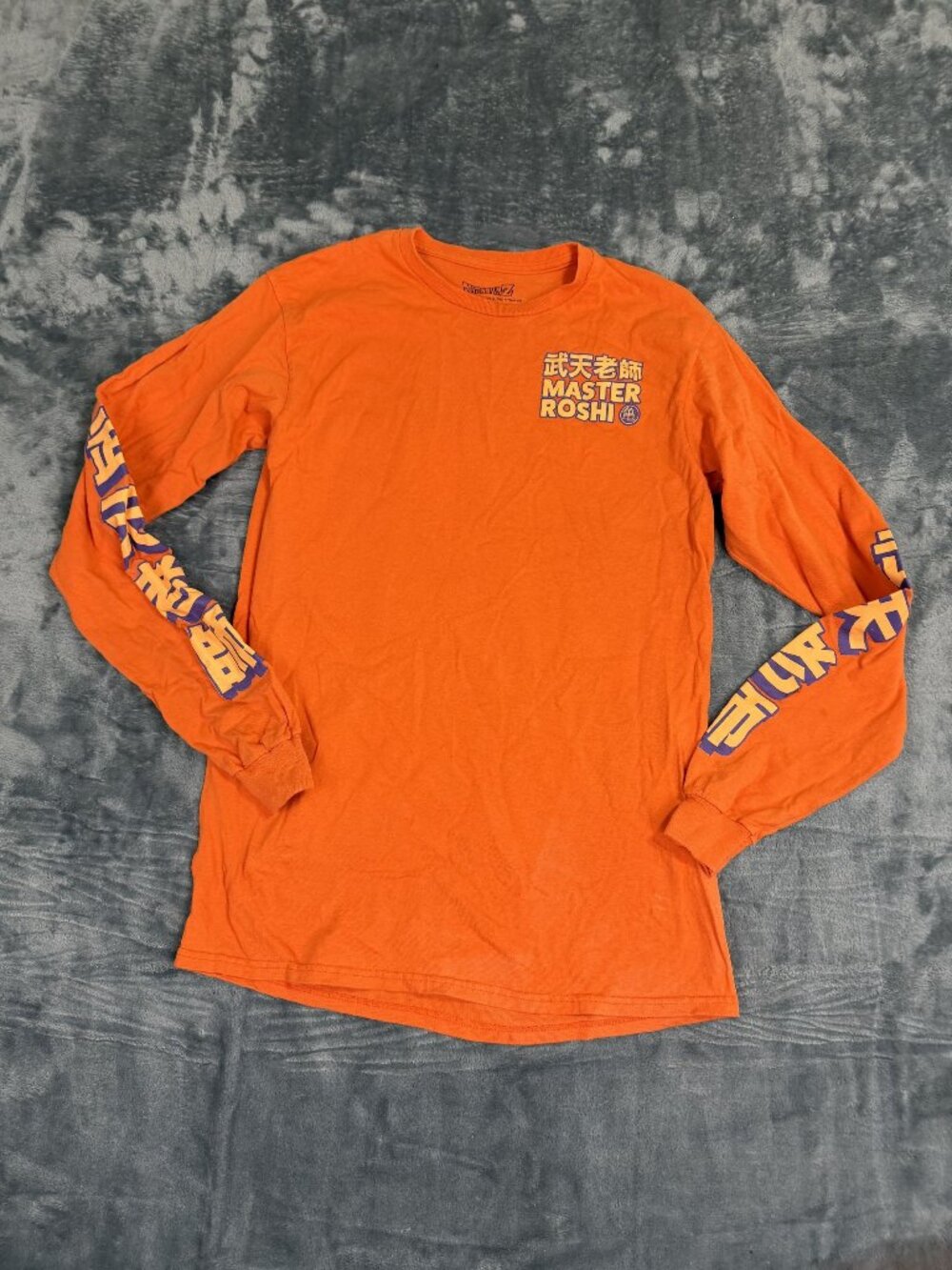 Dragon Ball Z Master Roshi Orange Long Sleeve Graphic Tee M